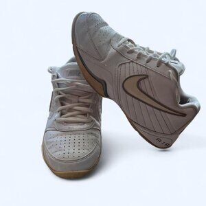 USED Nike Air Baseline Low Men’s 7.5 Basketball Shoes White Silver 386240-111